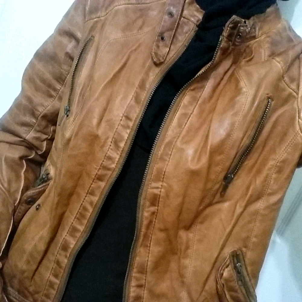 Faux leather jacket